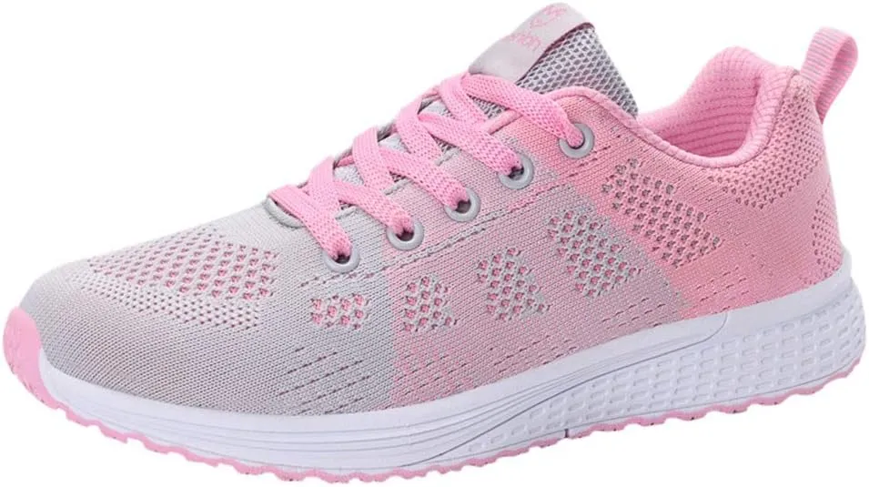 Sneakers for Women Walking Shoes Casual Lace Up Walking Shoes Women Jogging Shoes Dressy Casual Black Platform Sneaker Steel Toe Tennis Shoe Trainers Shoe