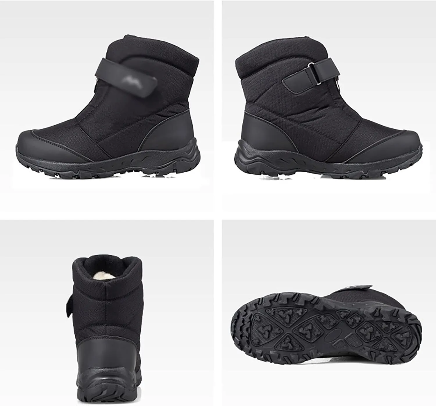 Snow Boots for Men, Winter Comfortable Non-slip Waterproof Hiking Ankle Snow Fur Lined Warm Outdoor Boot, for Outdoor Athletic Cold Weather Mens Snow Boots