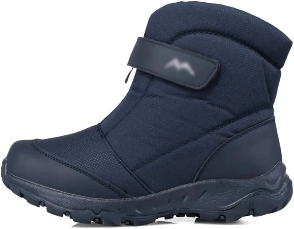 Snow Boots for Men, Winter Comfortable Non-slip Waterproof Hiking Ankle Snow Fur Lined Warm Outdoor Boot, for Outdoor Athletic Cold Weather Mens Snow Boots