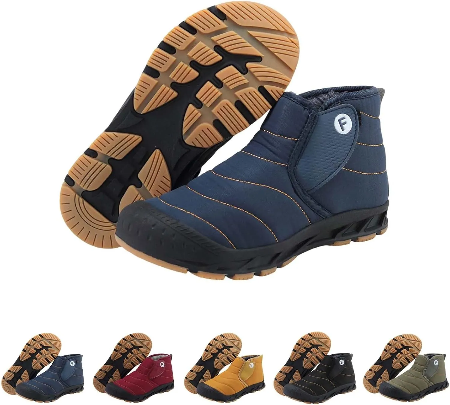 Snow Boots for Women Black Ice Womens Winter Shoes Wide Width Winter Snow Boots Botas Para Mujer De Invierno Womens Slip on Winter Boots Waterproof Deals of The Day