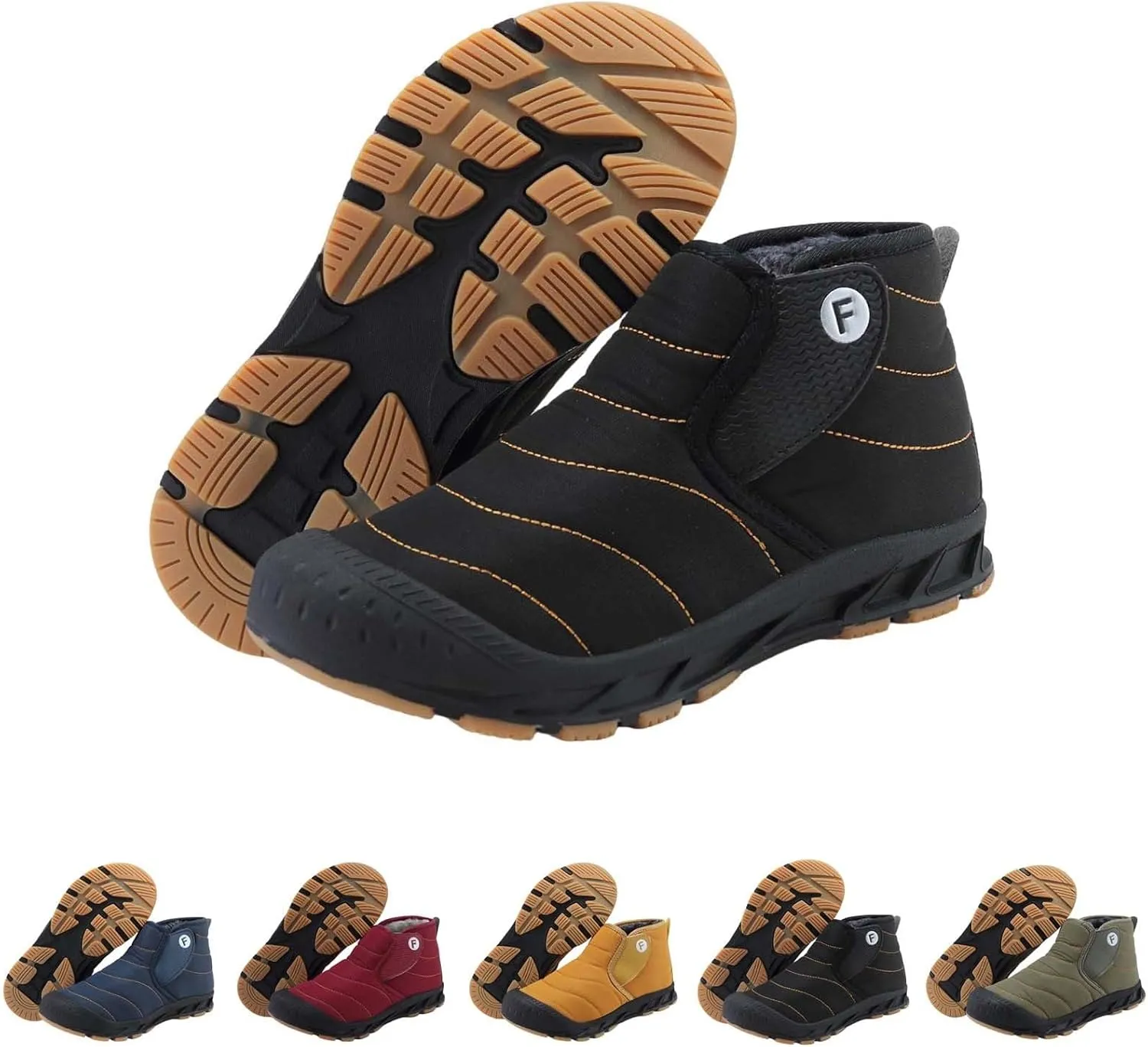 Snow Boots for Women Black Ice Womens Winter Shoes Wide Width Winter Snow Boots Botas Para Mujer De Invierno Womens Slip on Winter Boots Waterproof Deals of The Day