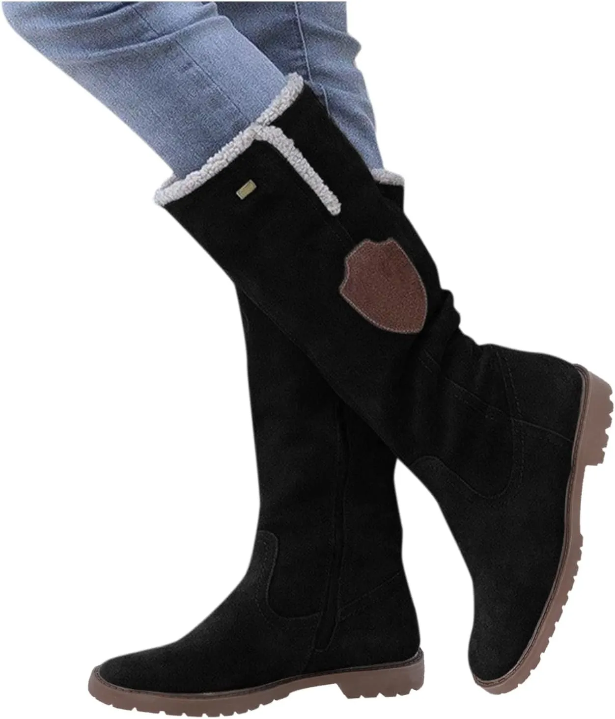 Snow Boots Women Shoes For Women Snow Long Knee Hign Boots Women's Boots Womens Suede Leather Snow Boots
