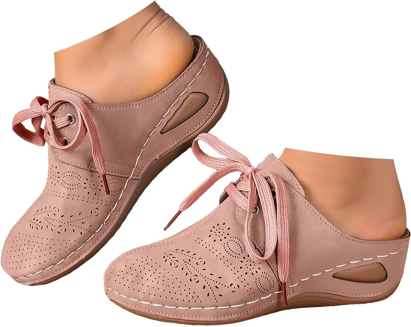 Summer Sandals for Women 2025 Wide Width Platform Mesh Slippers Orthopedic Wedge Walking Shoes Closed Toe Backless Breathable Sneakers with Arch-Support Beach Sandal