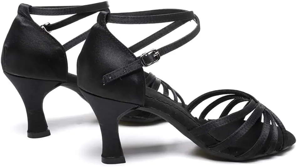 SWDZM Latin Dance Shoes for Women Salsa Bachata Ballroom Performance Dance Shoes Outdoor