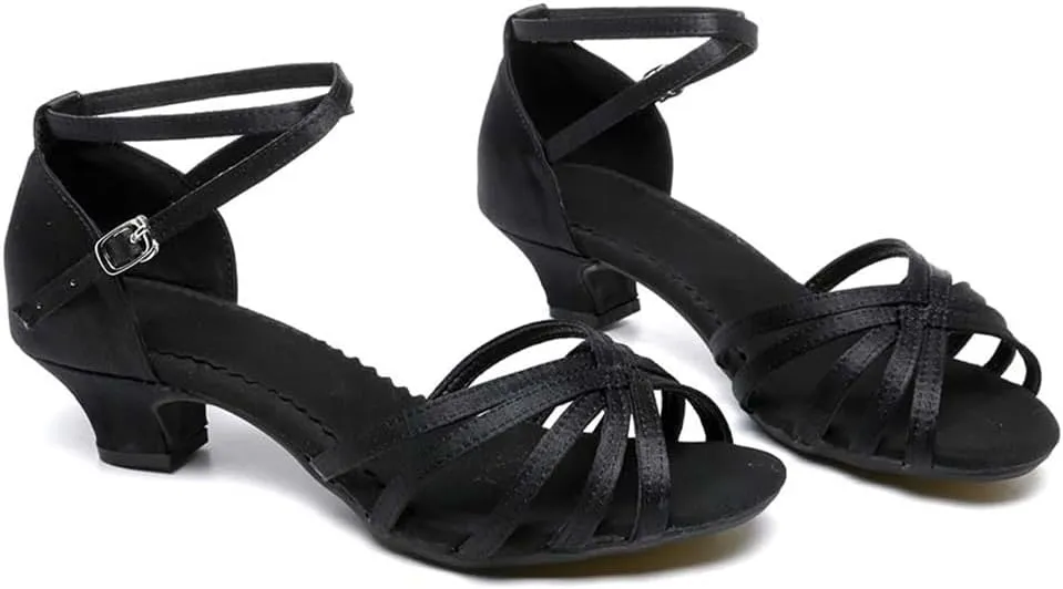 SWDZM Latin Dance Shoes for Women Salsa Bachata Ballroom Performance Dance Shoes Outdoor
