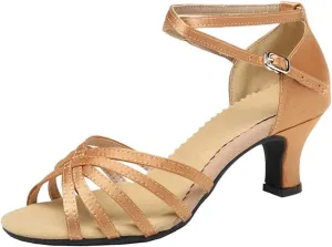 SWDZM Latin Dance Shoes for Women Salsa Bachata Ballroom Performance Dance Shoes Outdoor