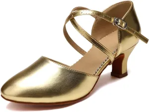 SWDZM Womens Ballroom Dance Shoes Closed Toe Latin Salsa Tango Social Practice Dance Shoes