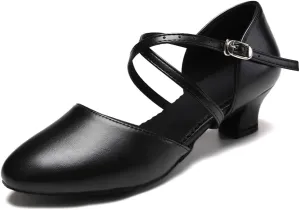 SWDZM Womens Ballroom Dance Shoes Closed Toe Latin Salsa Tango Social Practice Dance Shoes