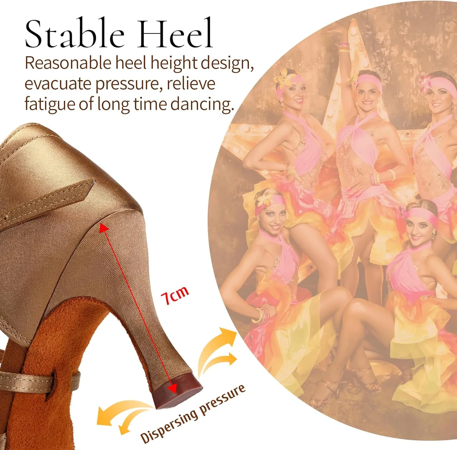 SWDZM Womens Latin Dance Shoes Satin Professional Ballroom Salsa Bachata Performance Practice Dancing Shoes