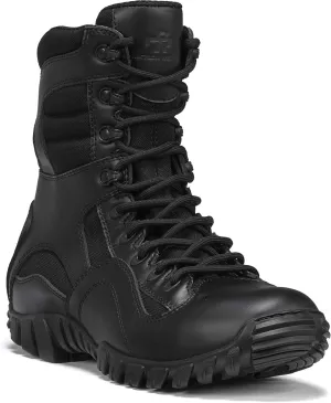 Tactical Research TR960 8 Lightweight Hot Weather Black Tactical Boots for Men - Polishable Leather Designed for Police, EMS, and Security Personnel with Vibram Ibex Outsole