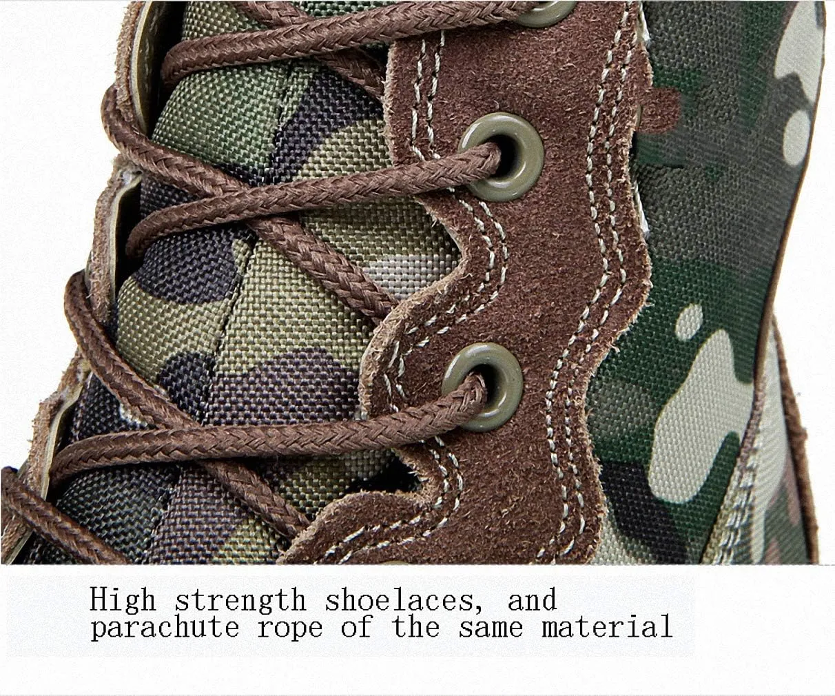 Tebapi Men Military Tactical Boots Backpacking Outdoor Hiking Camping Climbing Trekking Camouflage Ankle Boot Army Shoes Combat Waterproof Side Zipper