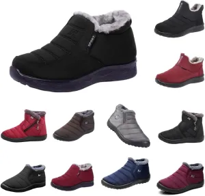 Thatrich Womens Winter Snow Boots Ankle Booties Warm Fur Lined Waterproof Insulated Slip On Shoes Anti-Slip Outdoor Sneaker