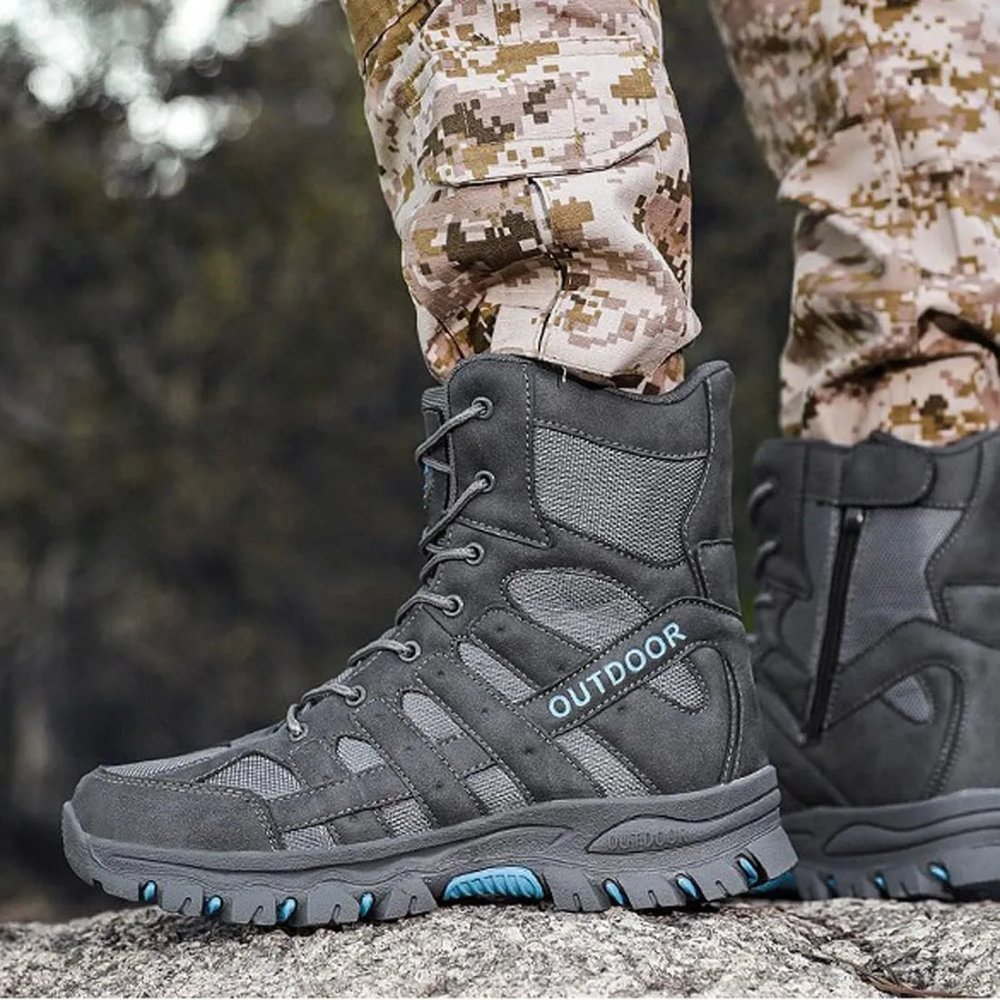 Trail Running Boots Mens Walking Shoes Trekking Hiking Boots Lightweight Outdoor Hiking Shoes Walking Trainers Shoes
