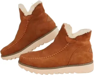 Trending Winter Boots For Women 2024 High-top Snow Boots Slip on Warm Outdoor Fur Lined Ankle Booties Loafers Shoes