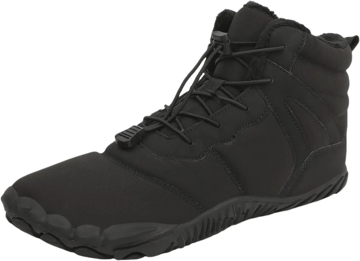 uSecee Hike Winter Footwear Barefoot Womens Mens Non-Slip & Waterproof Winter Barefoot Shoe Unisex Slip On Warm Zero Drop Snow Boot Walking Hiking Ankle Boots Fur Lined Minimalist Boots