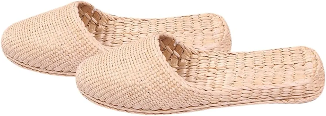 VALICLUD Lightweight Straw Sandals Summer Slippers for Women Breathable Fashion Comfort