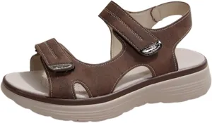 Walking Sandals for Women Arch Support Dressy Comfortable Orthopedic Sandals Soft Cushion Foam Sport Sandal Wide Width Dress Shoes Recovery Athletic Travel Summer Shoes