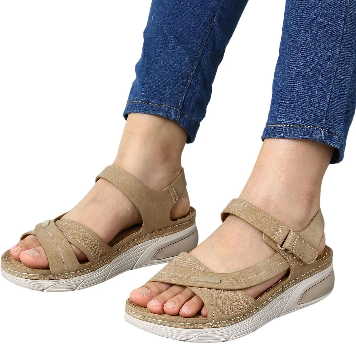 Walking Sandals Women Arch Support Womens Orthotic Sandals Comfortable Plantar Fasciitis Arch Support Sport Shoes