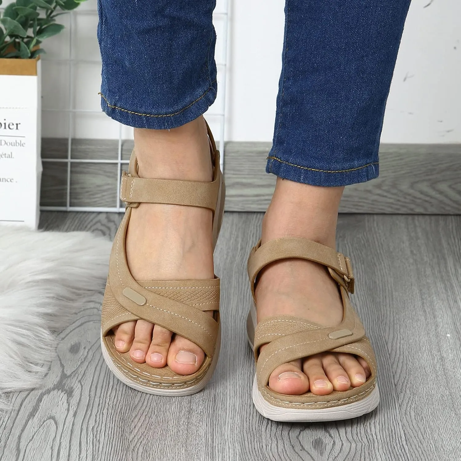 Walking Sandals Women Arch Support Womens Orthotic Sandals Comfortable Plantar Fasciitis Arch Support Sport Shoes