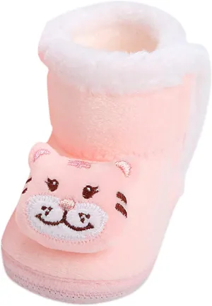 Warm Faux Fur Lined Soft Boots Baby Winter Ankle Non-Slip Rubber Texture Sole Toddler Winter Snow Kids Shoes