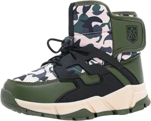 Waterproof Kids Snow Boots Toddlers Insulated Warm Fleece Lined Winter Boots Girls Lace U?? Boots Size 5 Big Girls