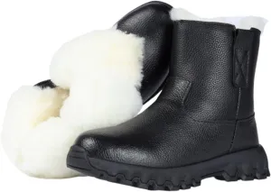 Waterproof Snow Boots for Men, Mens Winter Outdoor Fluffing Warm Fur Lined Zipper Mid Calf Snow Boots, Non Slip Hiking Rubber Lightweight Outdoor Shoes, for Cold Weather Athletic