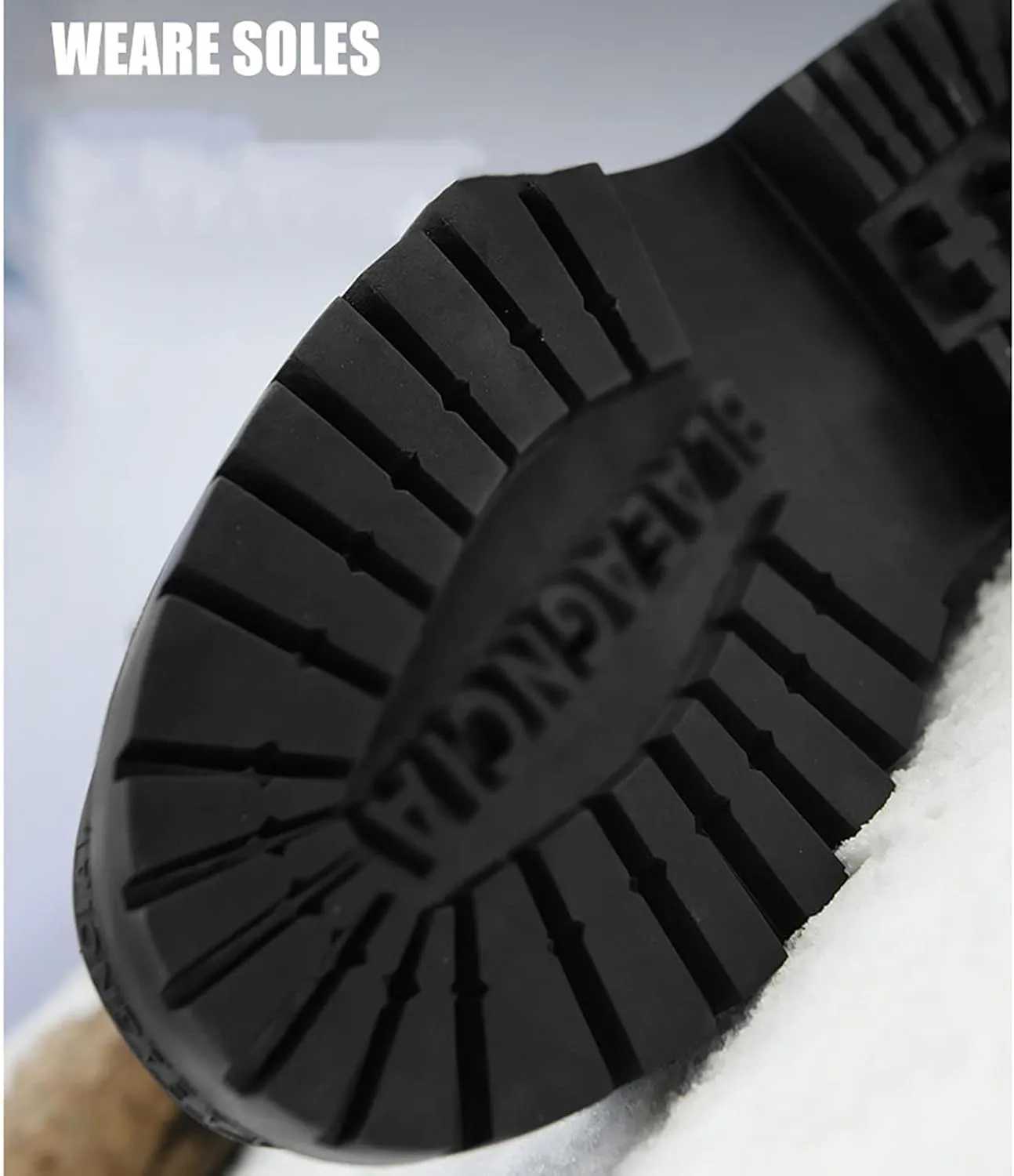Waterproof Warm Snow Boots, Winter Snow Boots Fur Lining Anti Slip Outdoor Men's Warm Walking Boots, for Work Trekking Lightweight Comfort Hiking Shoes