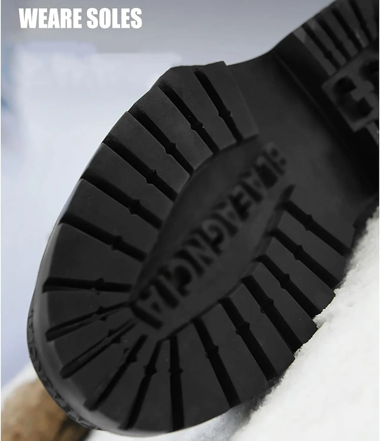Waterproof Warm Snow Boots, Winter Snow Boots Fur Lining Anti Slip Outdoor Men's Warm Walking Boots, for Work Trekking Lightweight Comfort Hiking Shoes