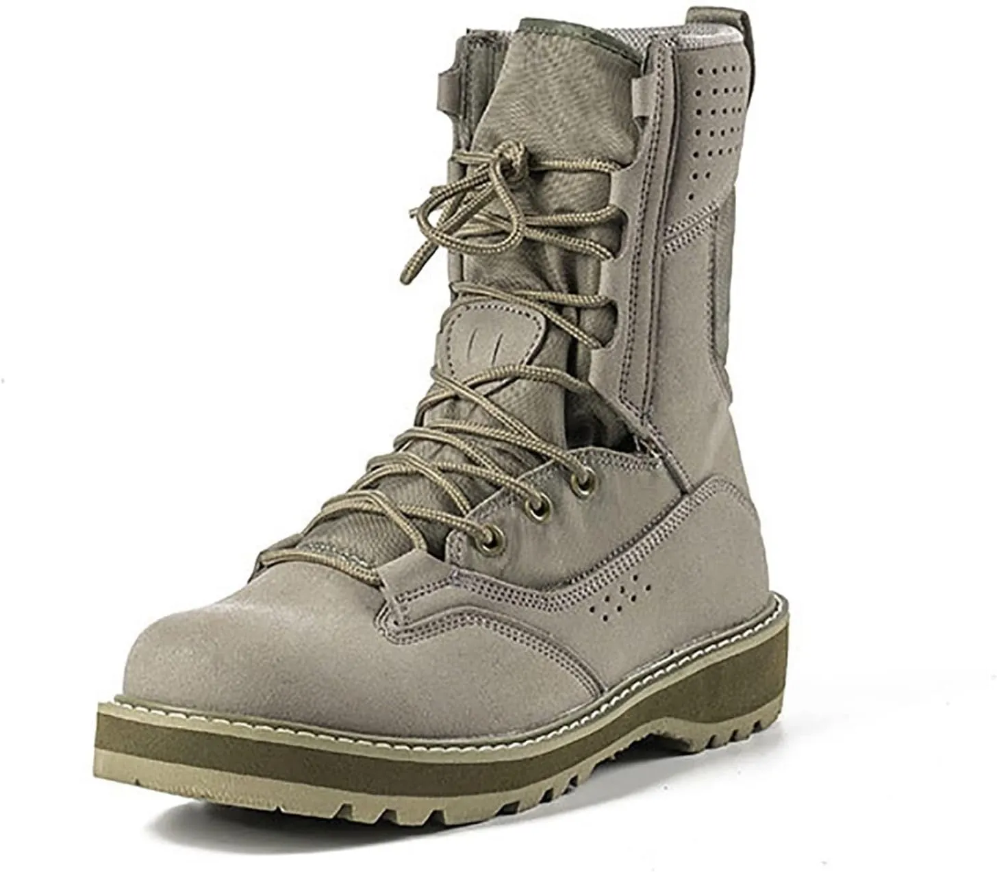 Wcxixo Men's High-top Tactical Military Boots, Outdoor Comfort Durable Ultralight Waterproof Tactical Boots, for Hiking Non-Slip Breathable Training Shoes