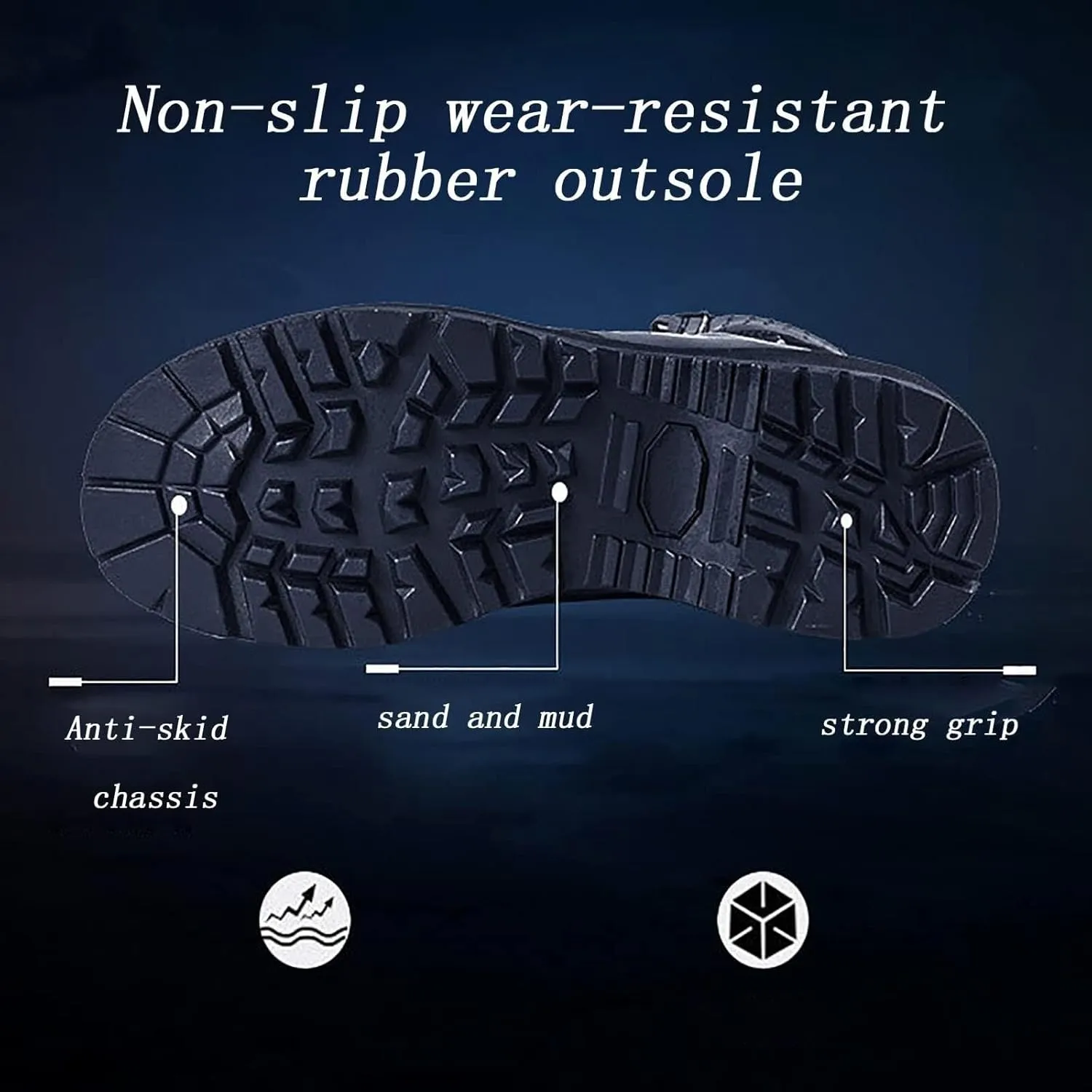 Wcxixo Men's High-top Tactical Military Boots, Outdoor Comfort Durable Ultralight Waterproof Tactical Boots, for Hiking Non-Slip Breathable Training Shoes