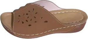Wedge Sandals for Women Orthopedic Slip On Slide Slippers Open Toe Soft Cushion Beach Walking Shoes with Arch Support
