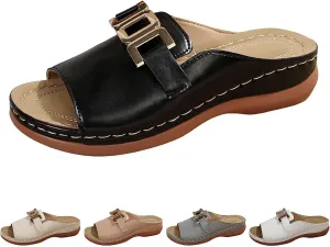 Wedge Sandals for Women Orthotic Comfort Sandals Bohemian Buckle Arch Support Slides Casual Open Toe Slippers