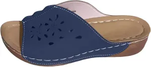 Wedge Sandals for Women Summer Dressy Low Heel Comfortable Walking Casual Slip on Shoes Platform Arch Support Slides Orthopedic Support Slippers Lightweight Damping Sole Summer