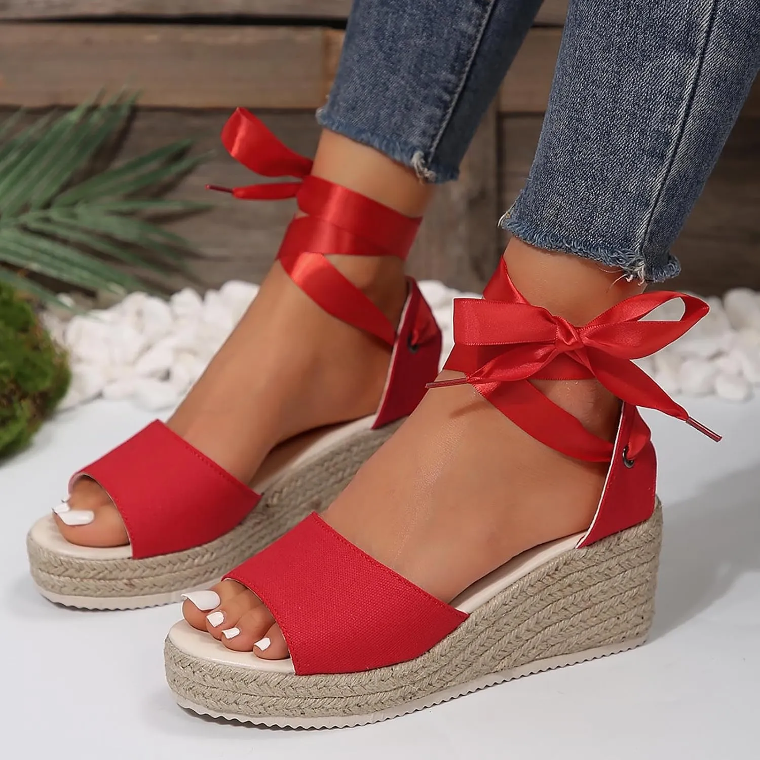 Wedge Sandals for Women Wedges for Women Arch Support Slip on Beach Sandal Summer Comfortable Walking
