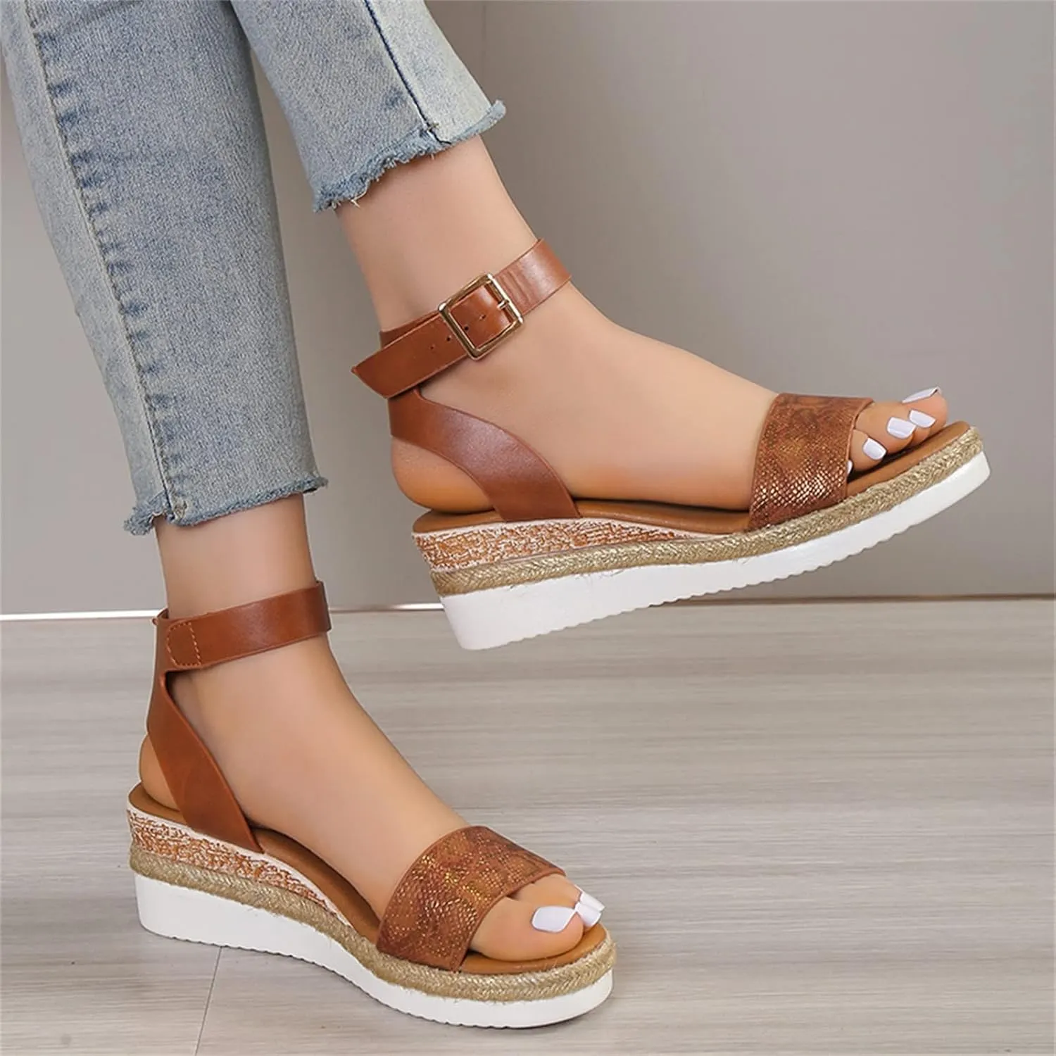 Wedge Sandals for Women Wedges for Women Casual Slip on Arch Support Sandal Comfortable Summer Walking