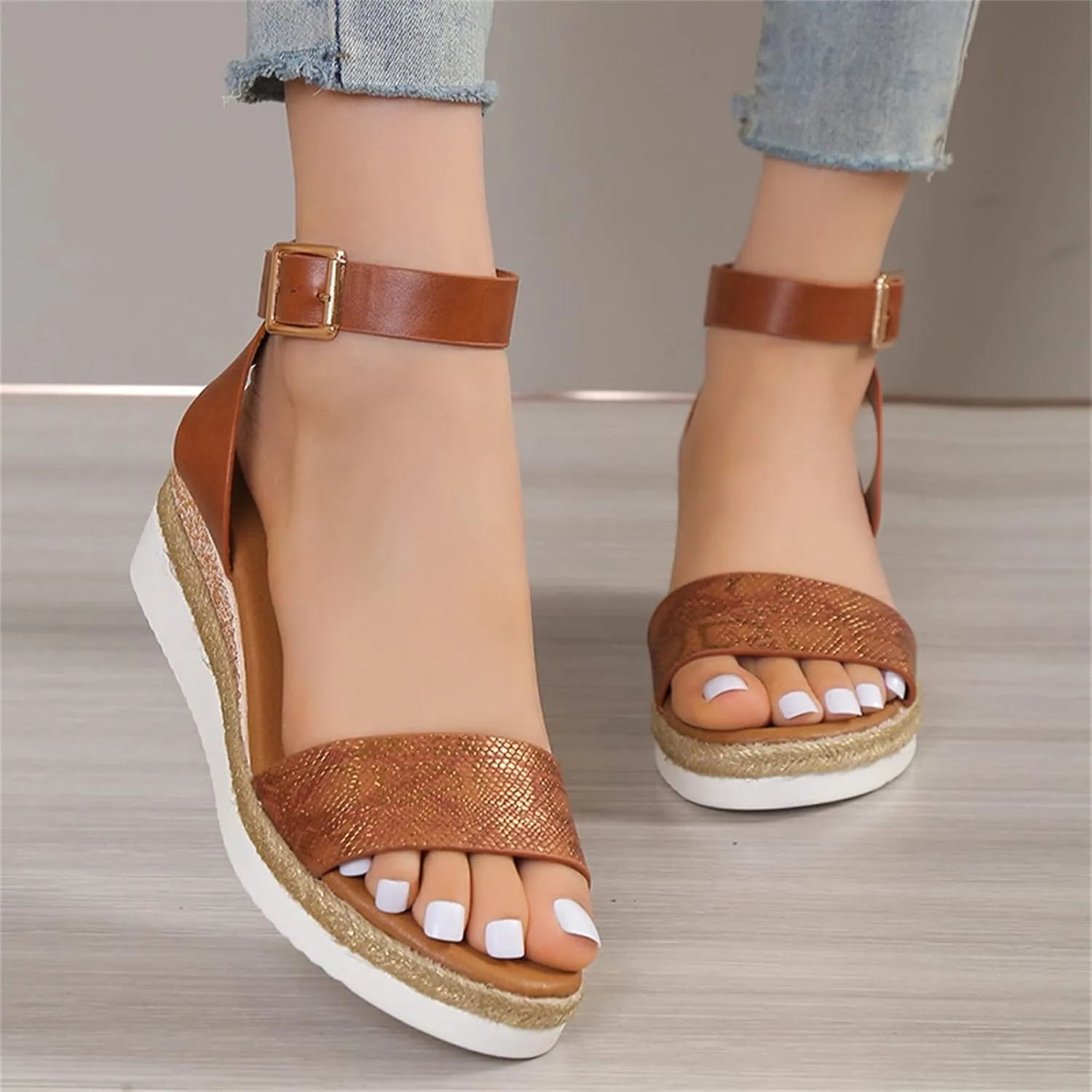 Wedge Sandals for Women Wedges for Women Casual Slip on Arch Support Sandal Comfortable Summer Walking