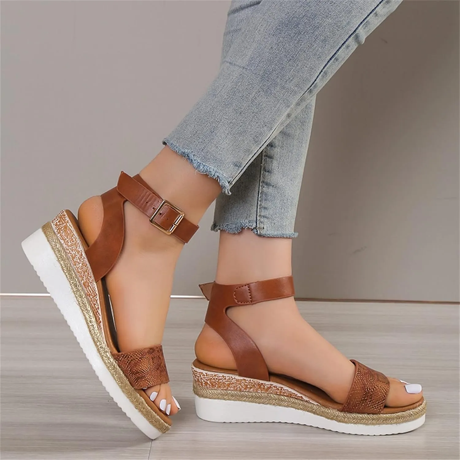 Wedge Sandals for Women Wedges for Women Casual Slip on Arch Support Sandal Comfortable Summer Walking