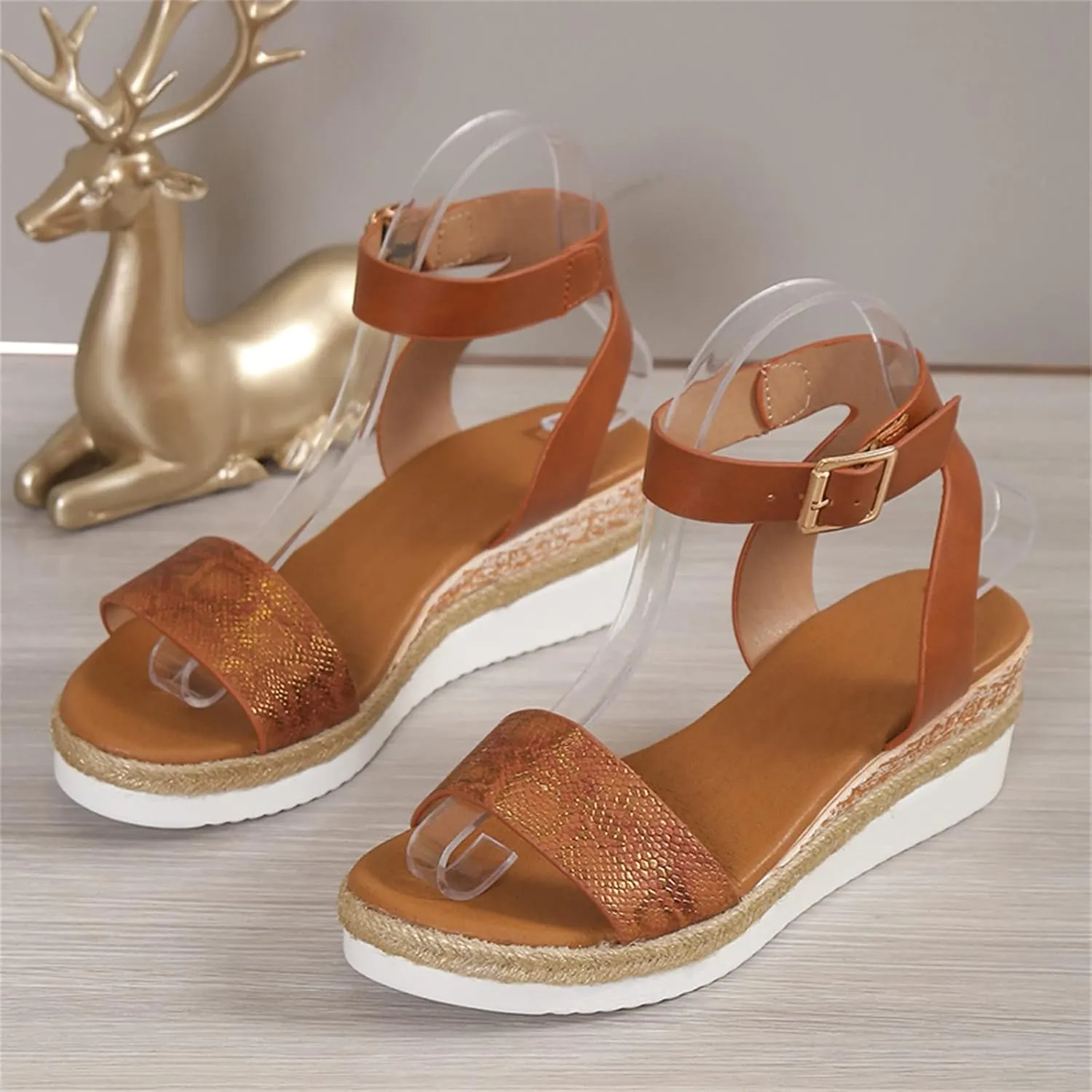 Wedge Sandals for Women Wedges for Women Casual Slip on Arch Support Sandal Comfortable Summer Walking