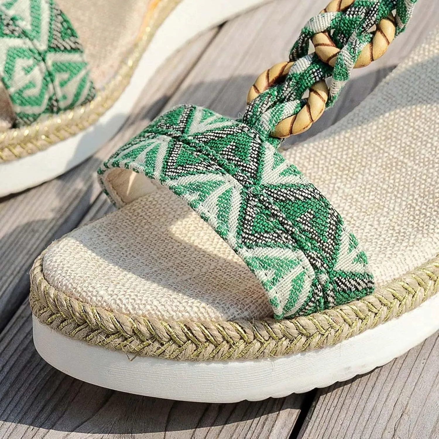 Wedge Sandals for Women Women's Platform Wedge Sandals Casual Walking Arch Support Sandal Slip on Beach Summer