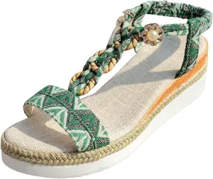 Wedge Sandals for Women Women's Platform Wedge Sandals Casual Walking Arch Support Sandal Slip on Beach Summer