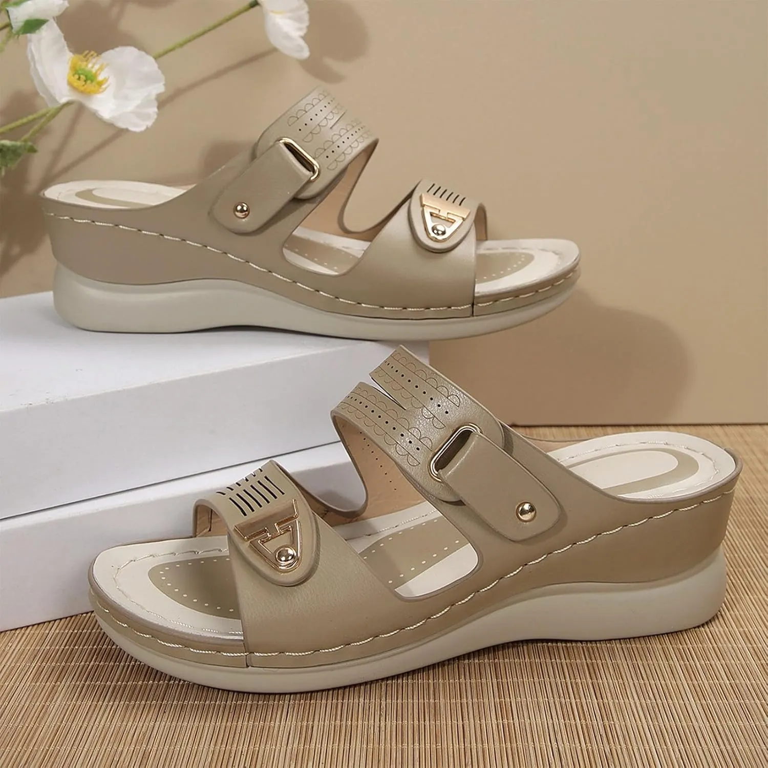 Wedge Sandals Women Dressy Comfortable Orthopedic Sandals Fashion Summer Slip on Slides Casual Walking Wedges 2025