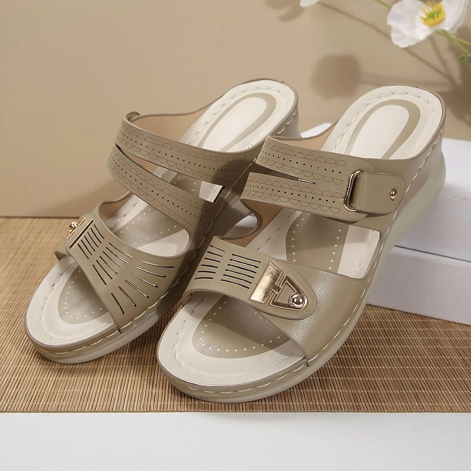 Wedge Sandals Women Dressy Comfortable Orthopedic Sandals Fashion Summer Slip on Slides Casual Walking Wedges 2025