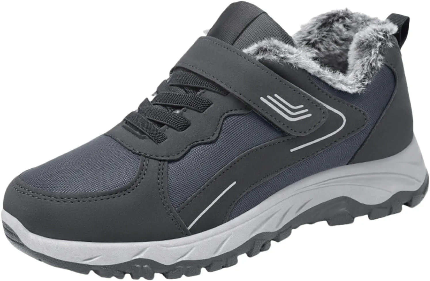 Winter Booties Warm Snow Boots Weather Comfortable And Mid Calf Sneaker aterproof Plush Lined Walking Sneaker