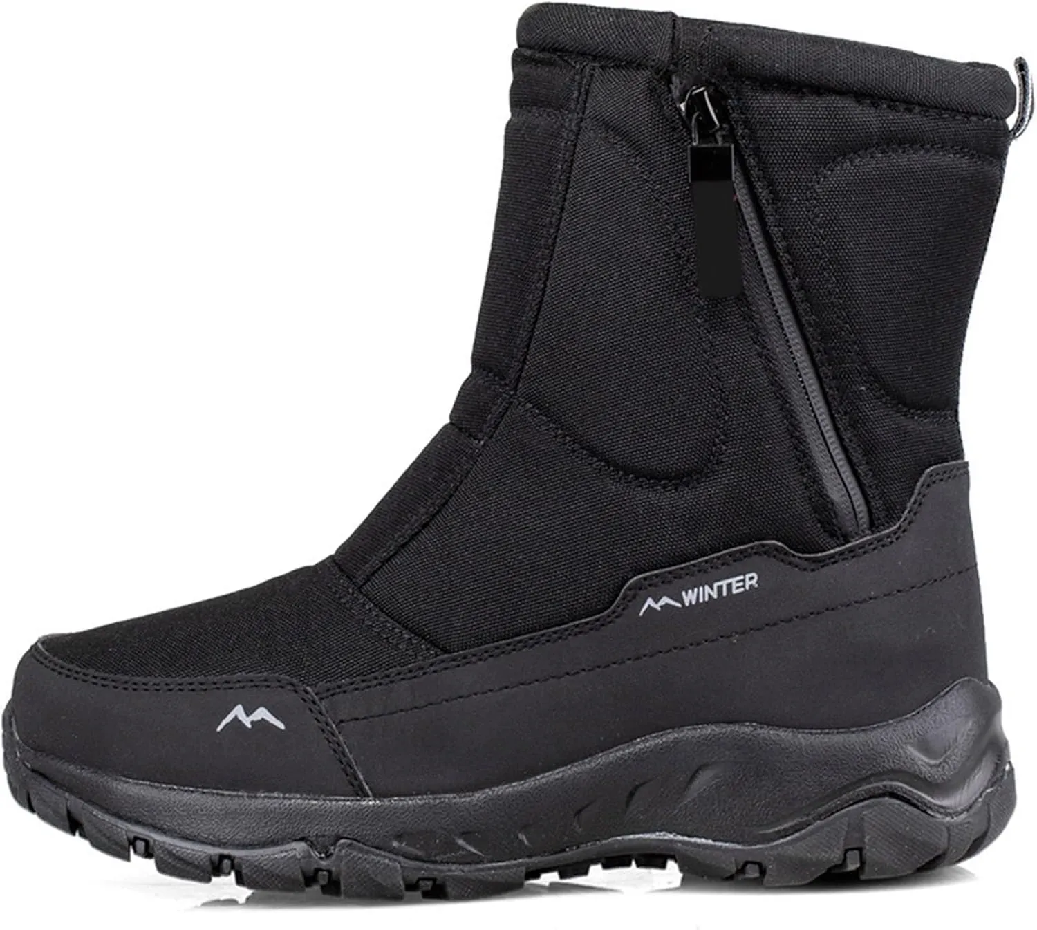 Winter Boots for Women Fully Fur Lined Zipper Anti Slip Snow Mid Calf Boots Waterproof Walking Hiking Boots