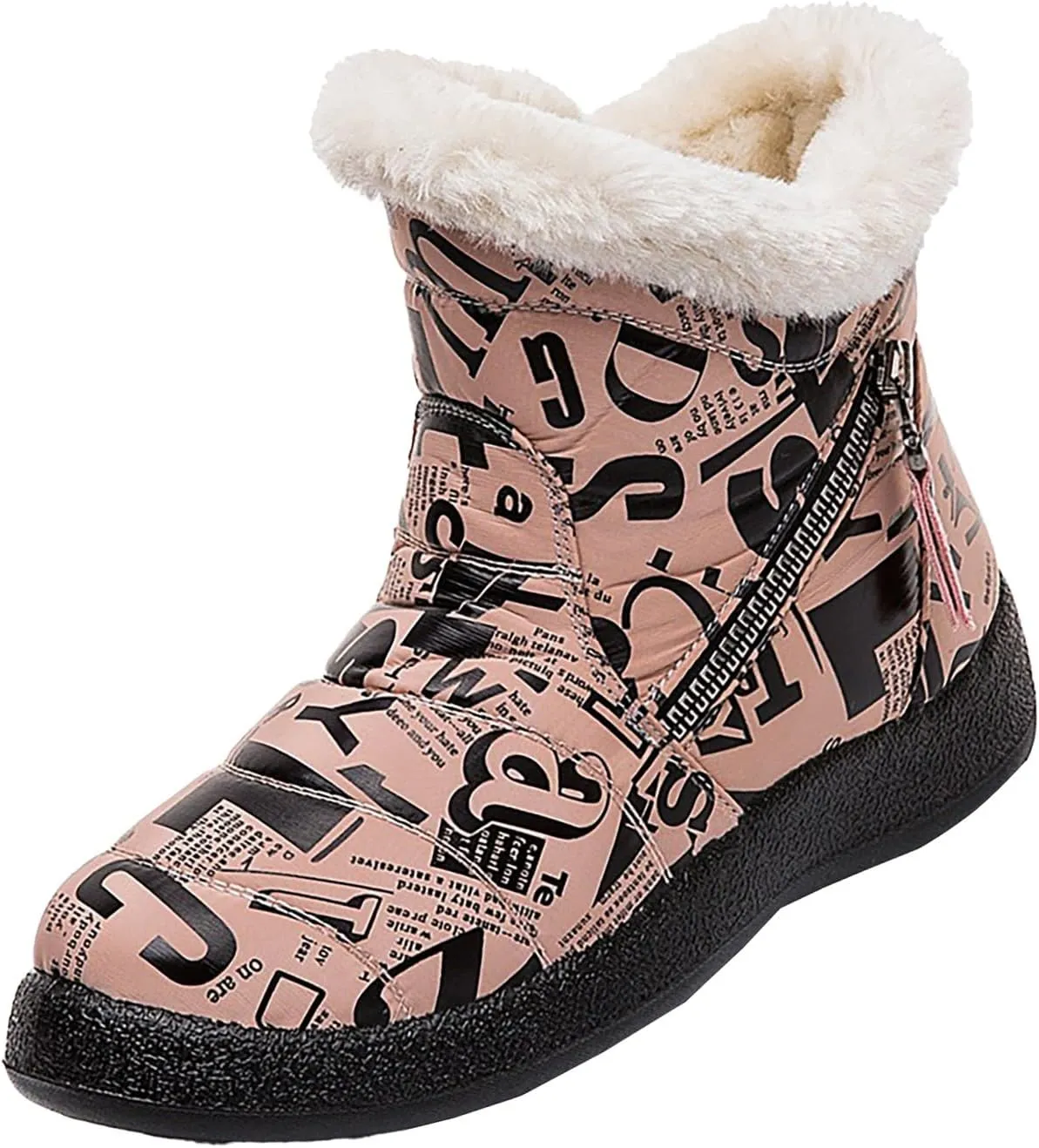 Winter Shoes for Women 2024 Comfy Dressy Winter Shoes for Women Low Heel Womens Wide Width Snow Boots Botas De Mujer Para El Frio Cute Womens Winter Dress Boots