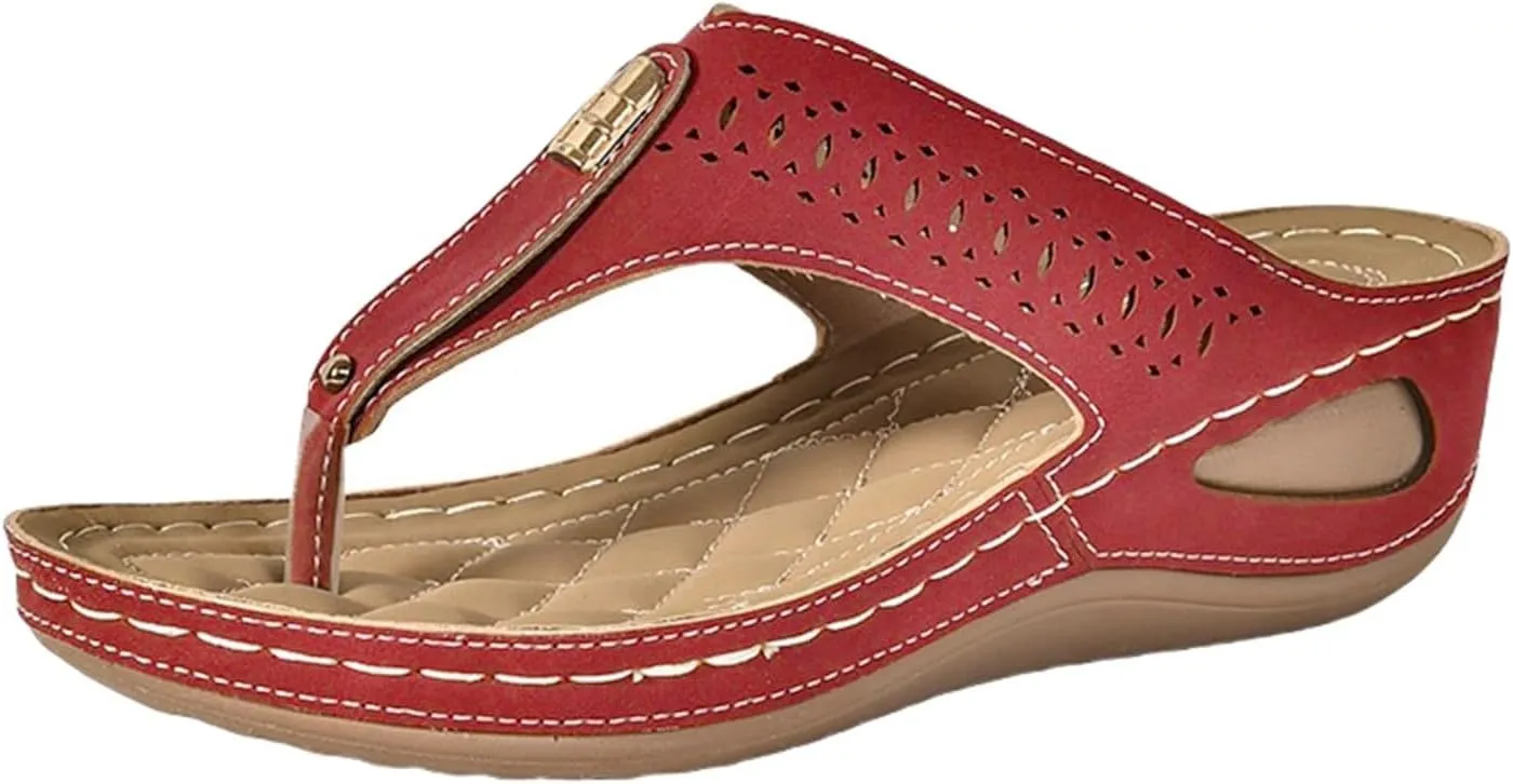 Womens Arch Support Flip Flops Orthopedic Slide Sandals for Women with Arch Support Soft Recovery Slip on Sandals