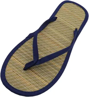 Women's Bamboo-Flip-Flop Summer Beach Sandals Straw Open-Toe Casual Slip on House Slippers
