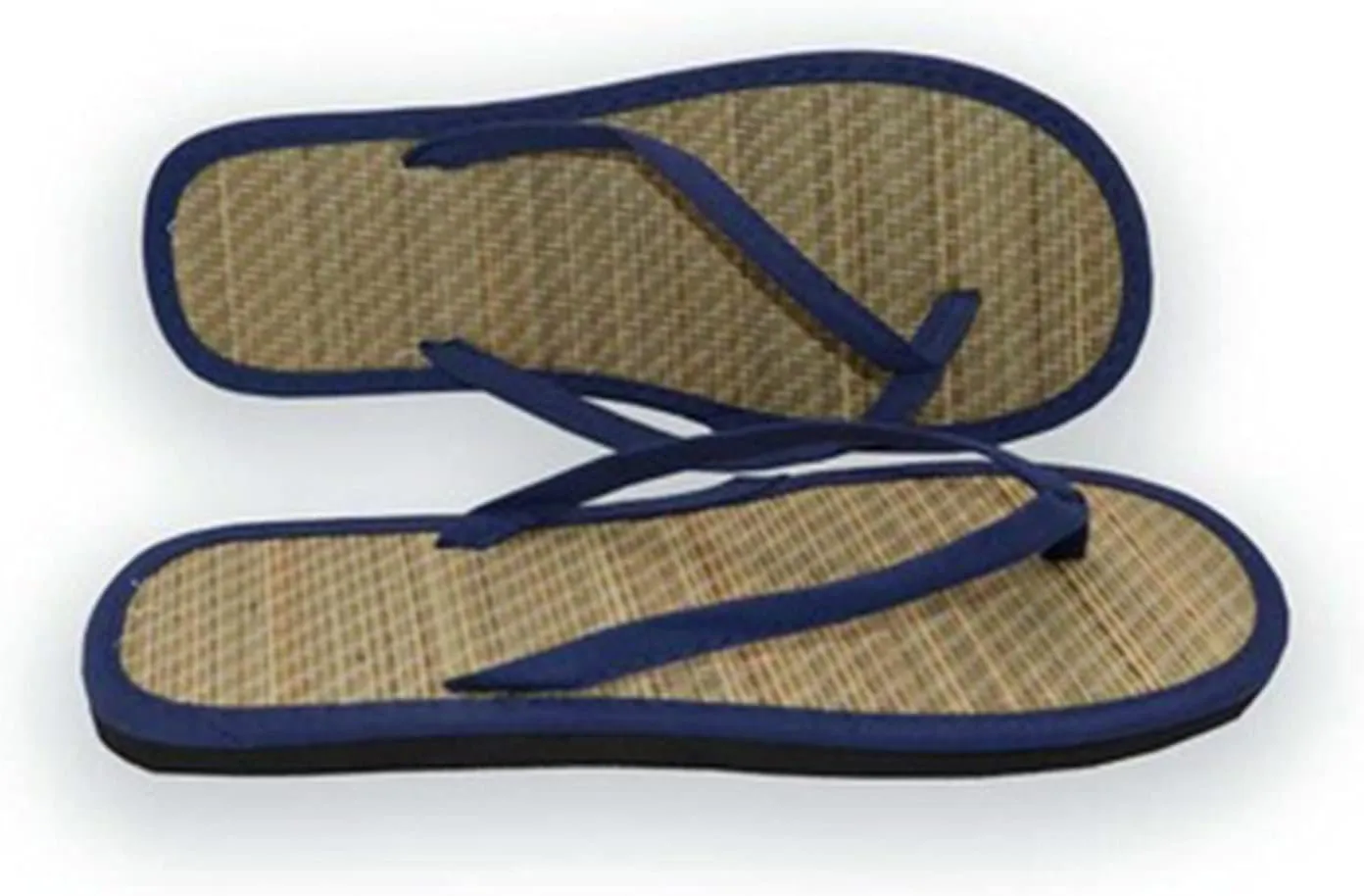 Women's Bamboo-Flip-Flop Summer Beach Sandals Straw Open-Toe Casual Slip on House Slippers