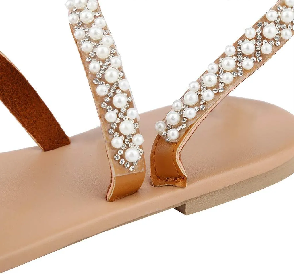 Womens Comfortable Walking Sandals Flat Summer Slides Arch Support Orthopedic Slip On Beach Thong T Strap Soft Cushion Support