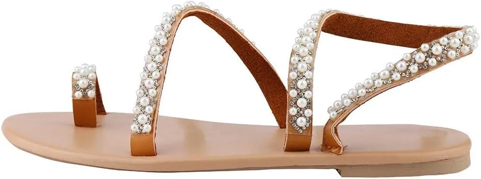 Womens Comfortable Walking Sandals Flat Summer Slides Arch Support Orthopedic Slip On Beach Thong T Strap Soft Cushion Support